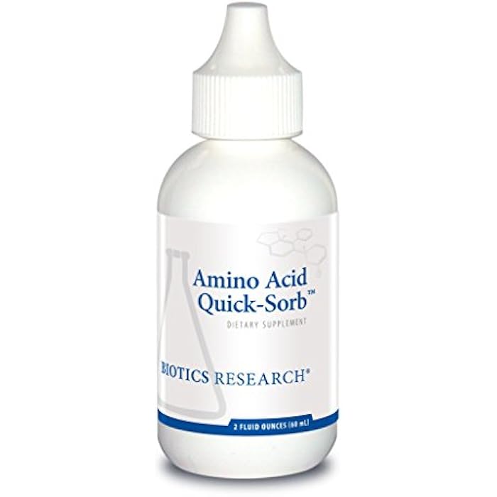 Biotics Research Amino Acid Quick Sorb Liquid Formula, Highly Absorbed, Glycine, L Alanine, L Arginine HCl, L Lysine HCl, L Proline, L Histidine HCl, L Serine, L Threonine, L Valine, 2 Fluid Ounces - Image 1