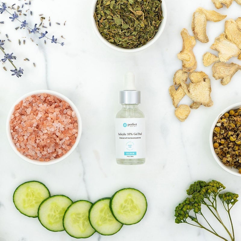 PERFECT IMAGE قناع جل ساليسيليك 10%، مقلل للبثور والمسام ومنظف، 15-30 قناع كيميائي كامل للوجه، 1 أونصة سائلة، 30 مل - صورة مثالية - Image 2
