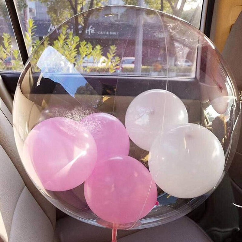 UZER Bobo Balloons 15 Packs, 20 inch Helium Transparent Bubble Clear Balloons for LED Light Up Decorations,Gifts for Christmas,Wedding,Birthday Party Decorations (Clear balloon, 20 inch 15 Packs) - Image 2
