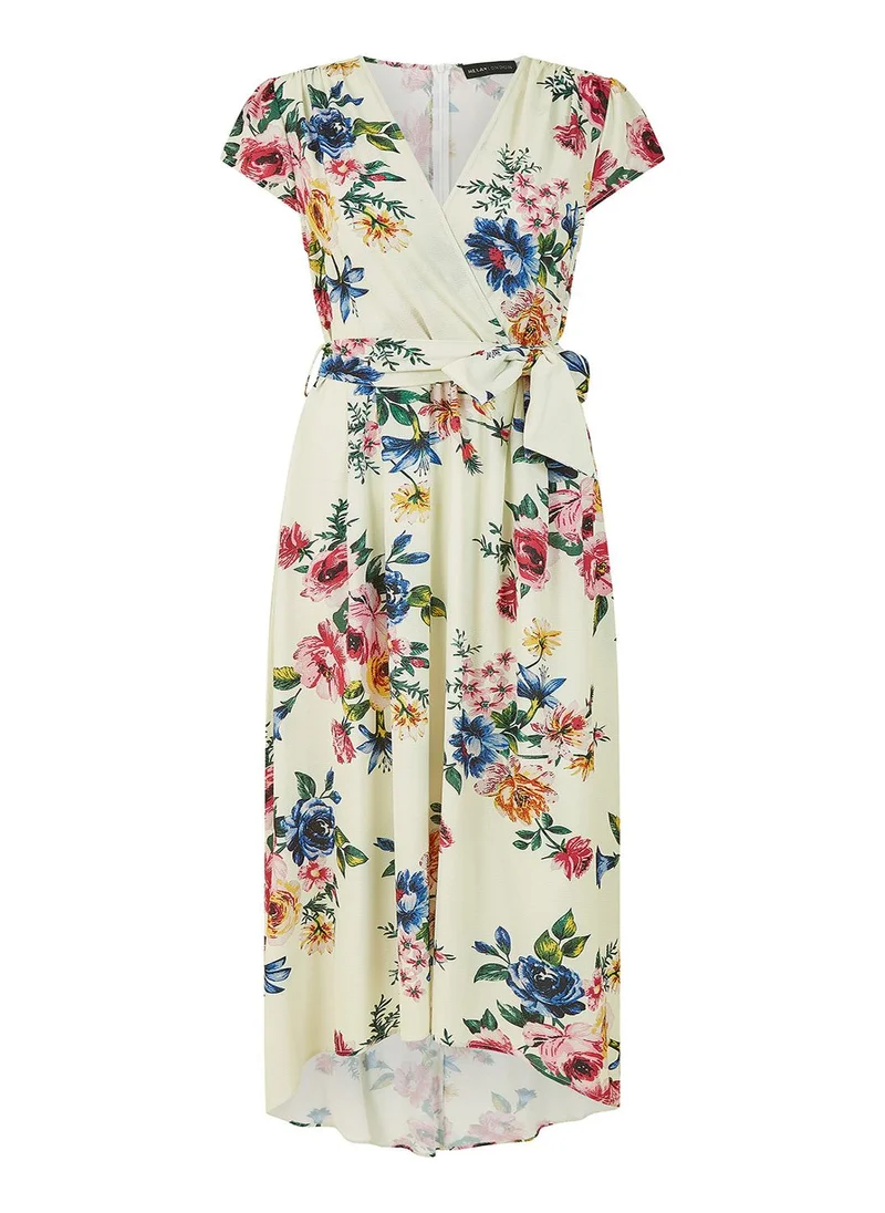 Yumi Floral Print Midi Dress