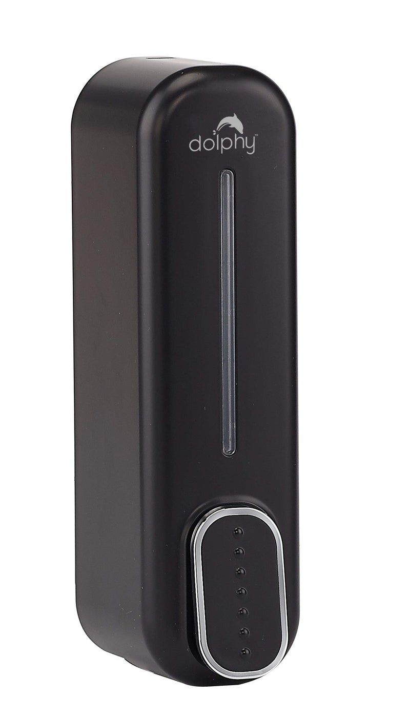 DOLPHY موزع صابون سائل دلفي ABS للحمام والمطبخ - 300 مل، أسود - Image 1