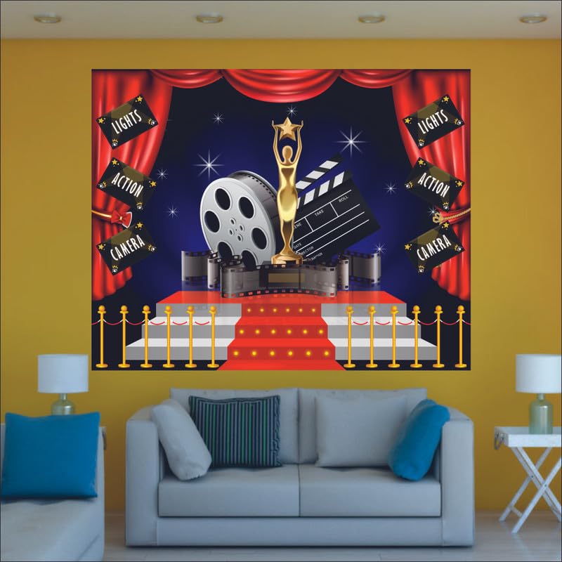 Party Baazaar Bollywood Night Backdrop | Movie Night Banner | Bollywood Theme Party Decorations (Pack of 1, Size: 5x4 Feet) - Image 2