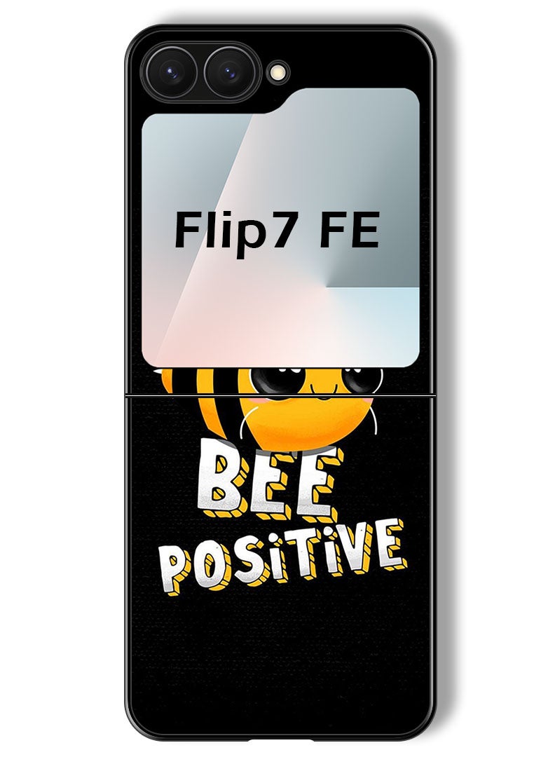 Theodor Case Compatible with Samsung Galaxy Z Flip 7 FE 6.7 Inch Protection Shockproof Bumper Cover Bee Positive - Image 1