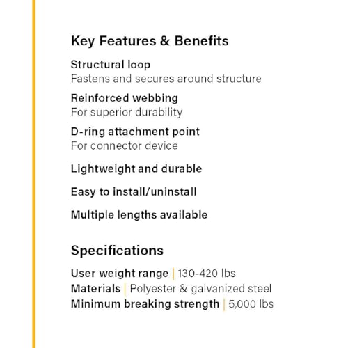 Guardian Fall Protection 10787 Premium 6-Foot Cross-Arm Straps with Large and Small D-Rings - Image 3