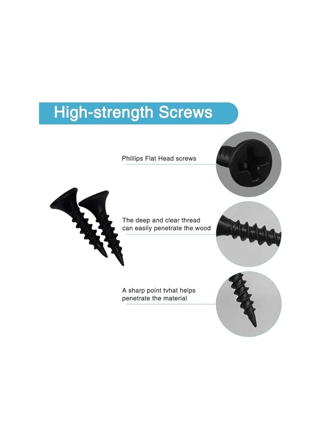 The Bros Corner Brace, 24 Pcs Black 90 Degree Right L Brackets for Shelves, Small Right Angle Bracket with Screws, Stainless Steel Angle Corner Bracket, Wood Furniture (12Pcs-40mm/12Pcs-20mm) (Black) - Image 3