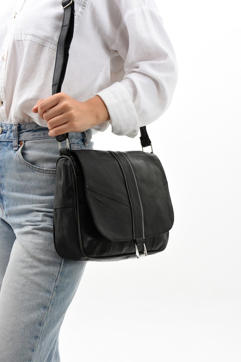 Erzeno Leather Large Size Crossbody Casual Shoulder Bag  - Image 3