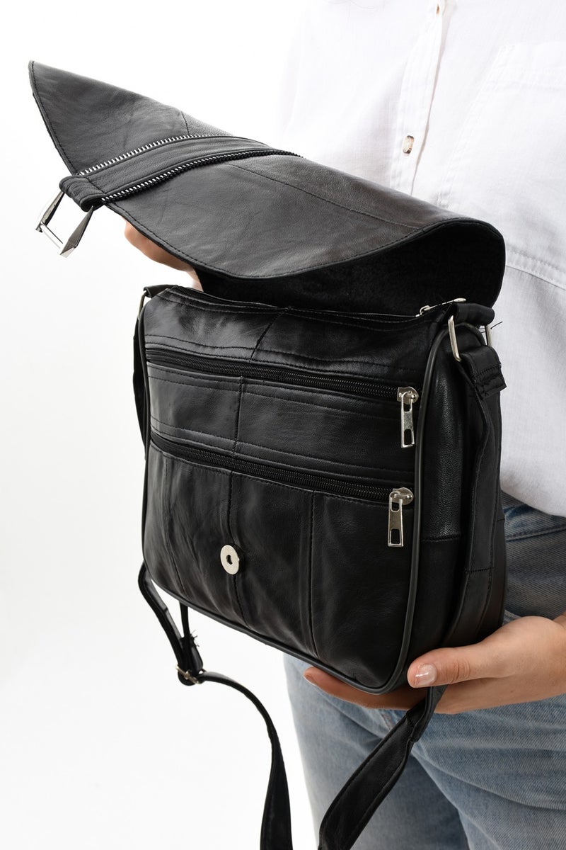 Erzeno Leather Large Size Crossbody Casual Shoulder Bag  - Image 5
