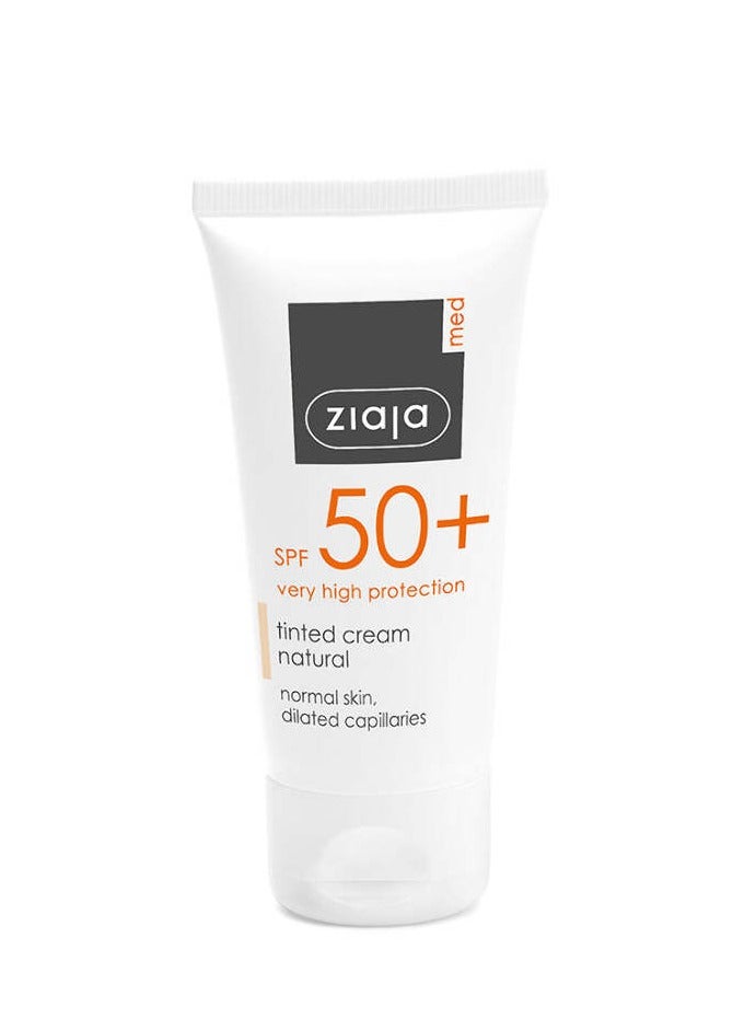 Ziaja MED SPF 50+ Very High Protection Tinted Cream Natural - Image 1