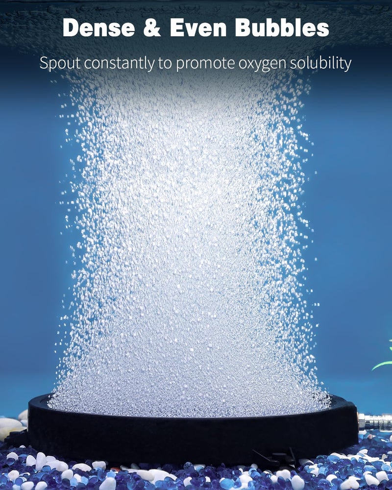 Pawfly Aquarium 8 Inch Large Air Stone Disc Bubble Diffuser Release Tool for Air Pumps Fish Tanks Buckets Ponds DWC Reservoirs and Circulation System - Image 2