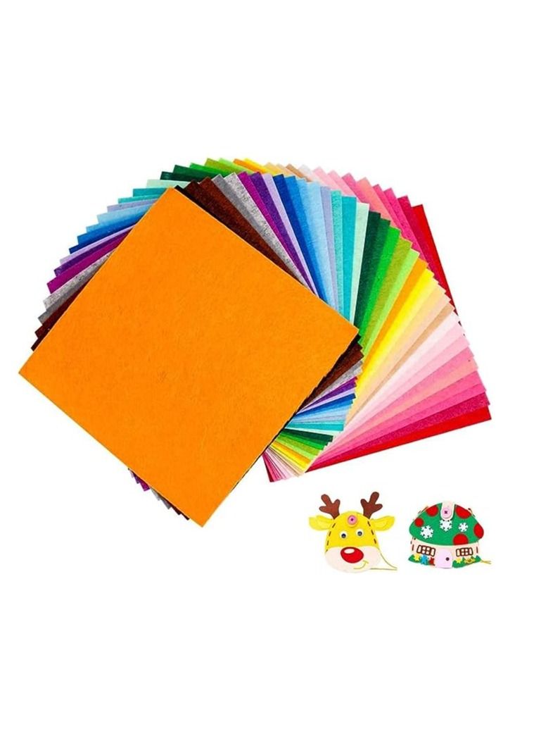 Terabyte Felt Fabric Sheets, Arts Crafts Assorted Colors Squares Textile Fabrics DIY Craftwork for Flowers Coasters Jewelry Stickers 40pcs - Image 5