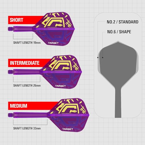 Target Darts Luke Littler World Champion K Flex Flights and Shaft System, No.6 | The Nuke 2025 Edition Kflex, All in One Integrated Flights and Shafts (Pack of 3) – Short, 19mm - Image 3