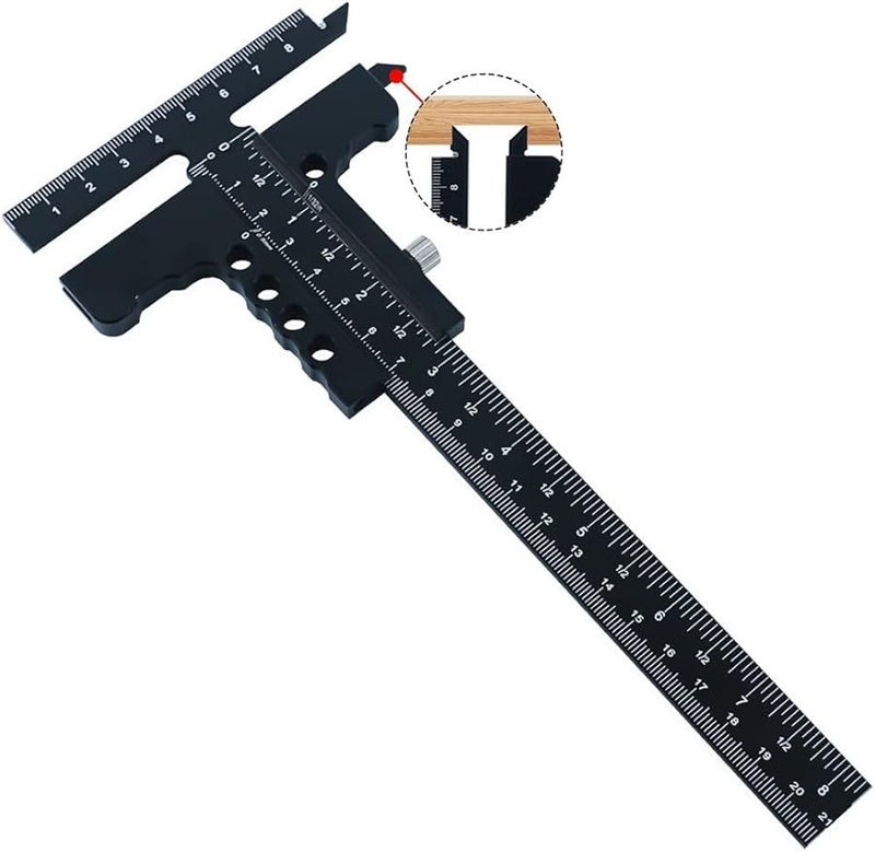 Aluminum Alloy T Shaped Woodworking Scriber Marking Gauge Precision Measuring Tool - Image 3