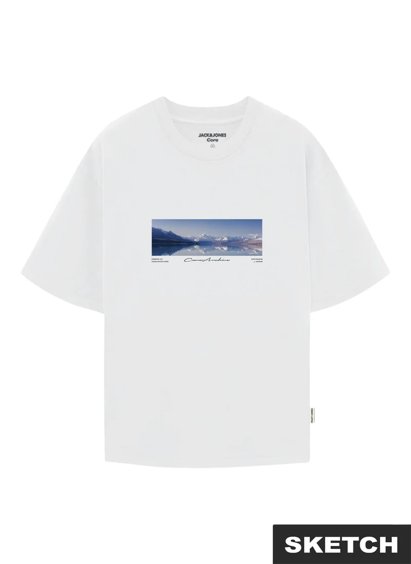 JACK & JONES 3 Pack JCOPOINT Photoprint Crew Neck T-Shirt