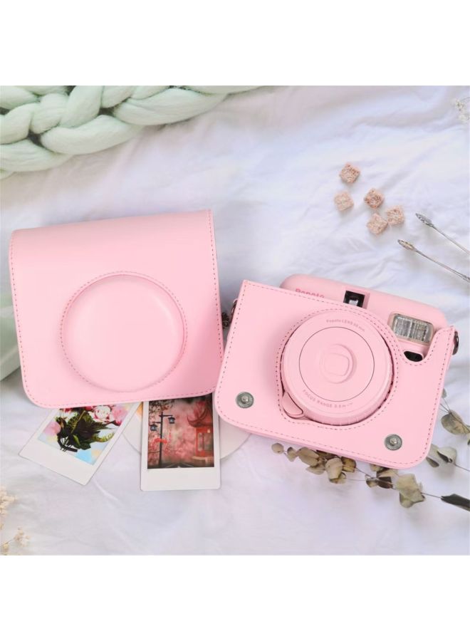 Generic Popoto Domestic Stand-up Camera Brand Direct Leather Bag Shooting Easy To Carry Camera -Color:Rose Pink  - Image 1