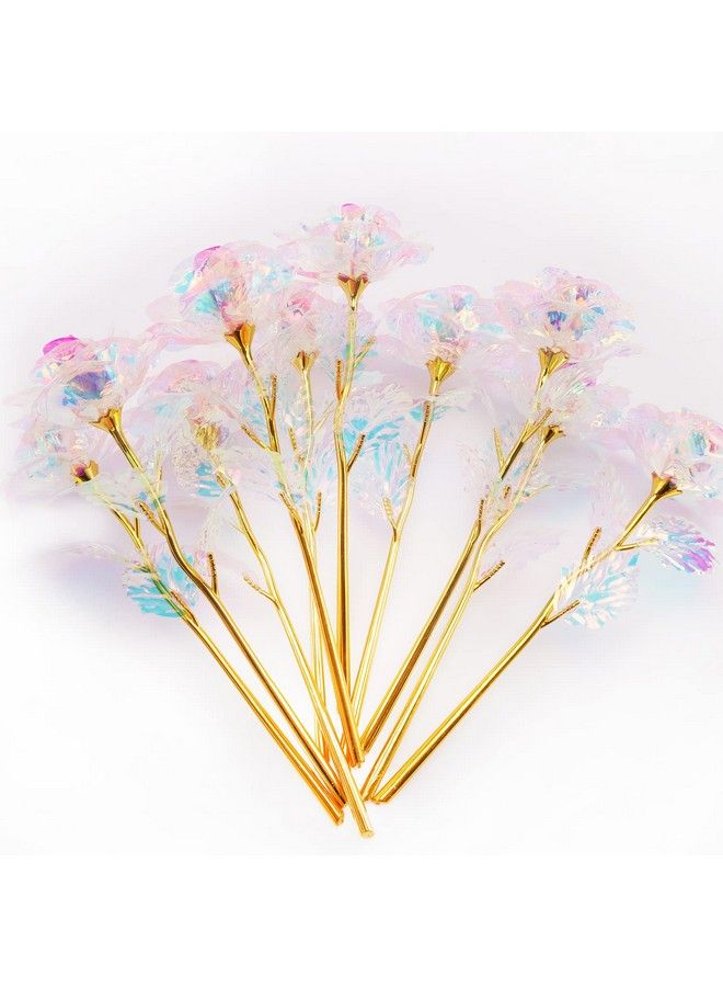 Warmtree 15 Pcs 24K Galaxy Rose Colorful Artificial Flowers Rainbow Rose Flower Forever Rose Best Gifts For Mother'S Day Thanksgiving Valentine'S Day Girl'S Birthday Party Gradient Color - Image 5