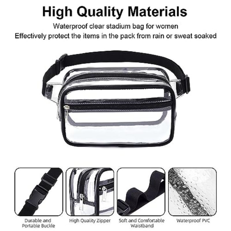Clear Fanny Packs for Women - Stadium Approved Crossbody Bags - Image 3