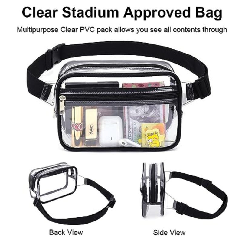 Clear Fanny Packs for Women - Stadium Approved Crossbody Bags - Image 2