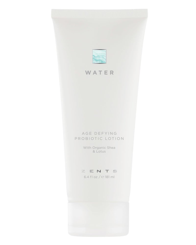 Zents Age-Defying Probiotic Body & Hand Lotion (Water) | Moisturizing Lotion with Hyaluronic Acid & Organic Shea Butter | Nourishes & Hydrates Skin | 6.4 fl oz - Image 1