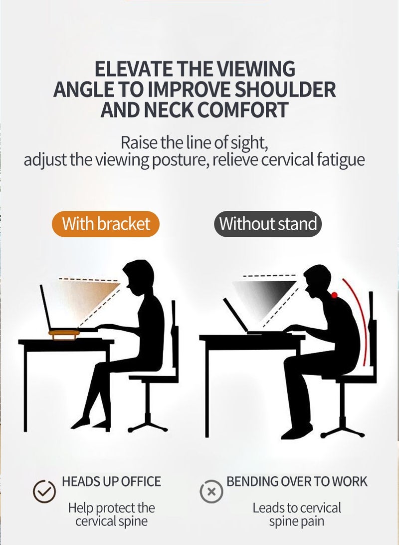 بيروي رف تخزين الكمبيوتر أحادي الطبقة + خزانة تخزين 3 طبقات ، حامل مراقبة الكمبيوتر ، رف التخزين ، حامل كمبيوتر محمول موفر للمساحة للاستخدام المنزلي والمكتبي ، مواد PVC (مناسبة لأجهزة الكمبيوتر خفيفة الوزن) - Image 5