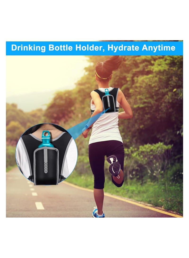 SYOSI Running Vest Phone Holder, Reflective Vest Running with 2 Shoulder Pockets & Front Back Pocket Adjustable Waistband, for Running Cycling Walking, Outdoor Cycling Backpack - Image 3
