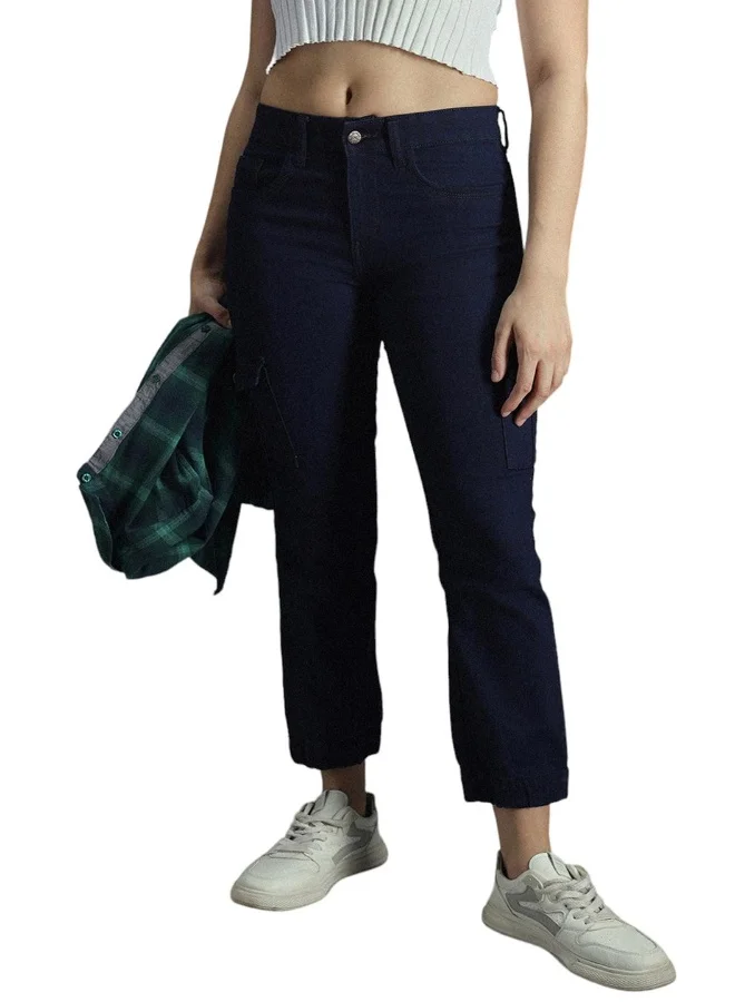 HIGH STAR Women Blue Jogger High-Rise Low Distress Stretchable Jeans