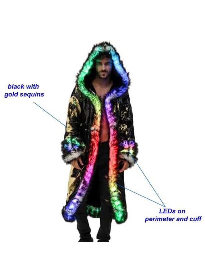 Luwint Teen Boys Cool Led Jacket Rave Costume, USB Interface Powered by Power Bank, Coat, L - Image 2