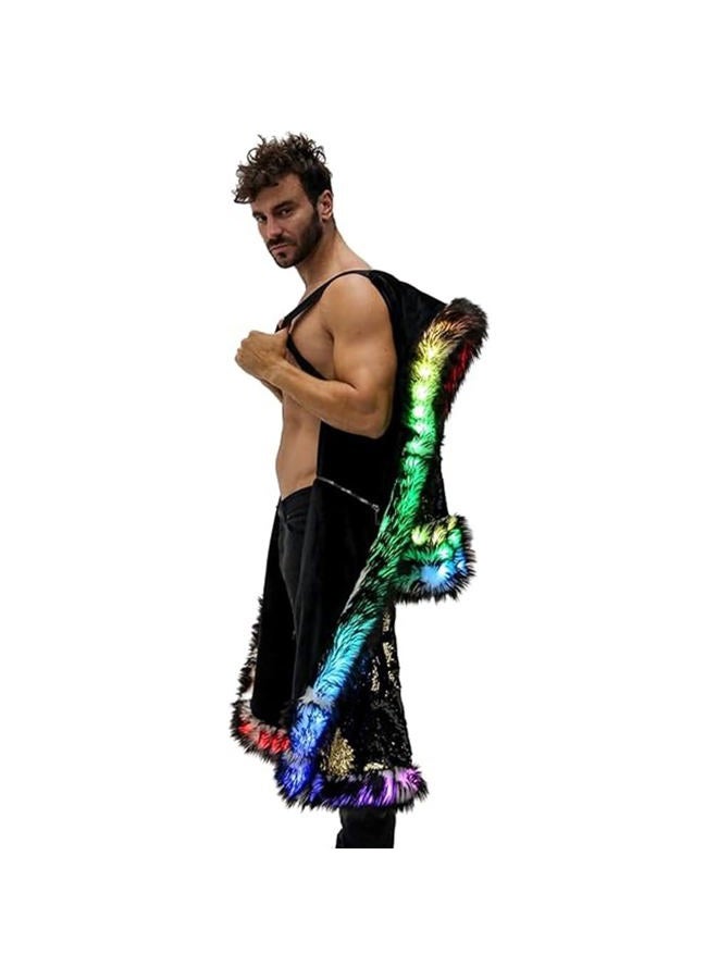 Luwint Teen Boys Cool Led Jacket Rave Costume, USB Interface Powered by Power Bank, Coat, L - Image 4