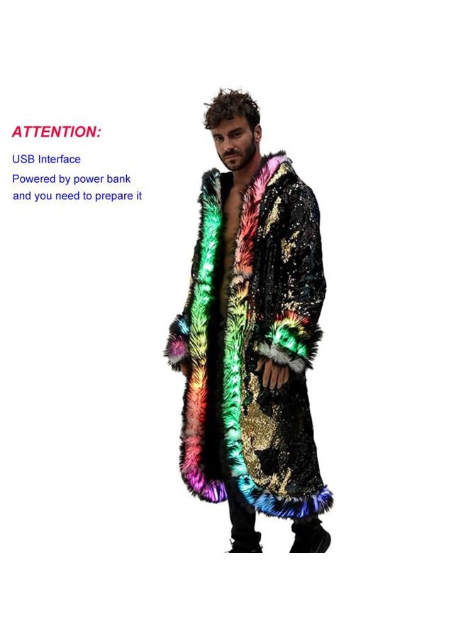 Luwint Teen Boys Cool Led Jacket Rave Costume, USB Interface Powered by Power Bank, Coat, L - Image 3
