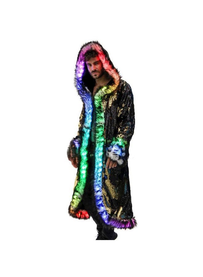 Luwint Teen Boys Cool Led Jacket Rave Costume, USB Interface Powered by Power Bank, Coat, L - Image 1