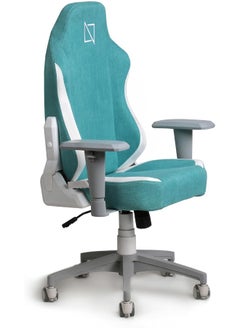 NAVODESK Navodesk APEX JUNIOR, Kids Desk Chair with Height Adjustable Armrests, Magnetic Headrest and Lumbar Pillow (SoftFabric, Teal Blue)  - Image 4