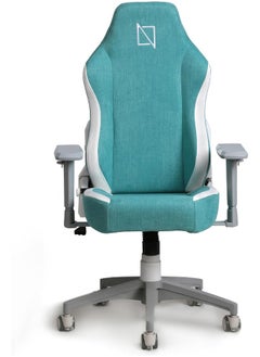 NAVODESK Navodesk APEX JUNIOR, Kids Desk Chair with Height Adjustable Armrests, Magnetic Headrest and Lumbar Pillow (SoftFabric, Teal Blue)  - Image 3