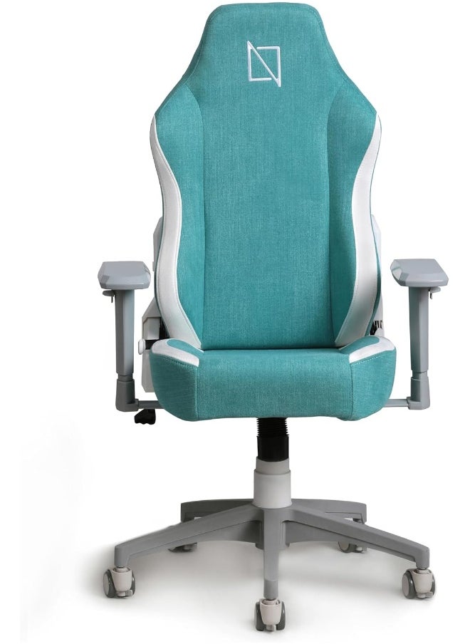 NAVODESK - Navodesk APEX JUNIOR, Kids Desk Chair with Height Adjustable Armrests, Magnetic Headrest and Lumbar Pillow (SoftFabric, Teal Blue) - Image 1