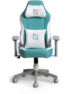 NAVODESK Navodesk APEX JUNIOR, Kids Desk Chair with Height Adjustable Armrests, Magnetic Headrest and Lumbar Pillow (SoftFabric, Teal Blue)  - Image 1