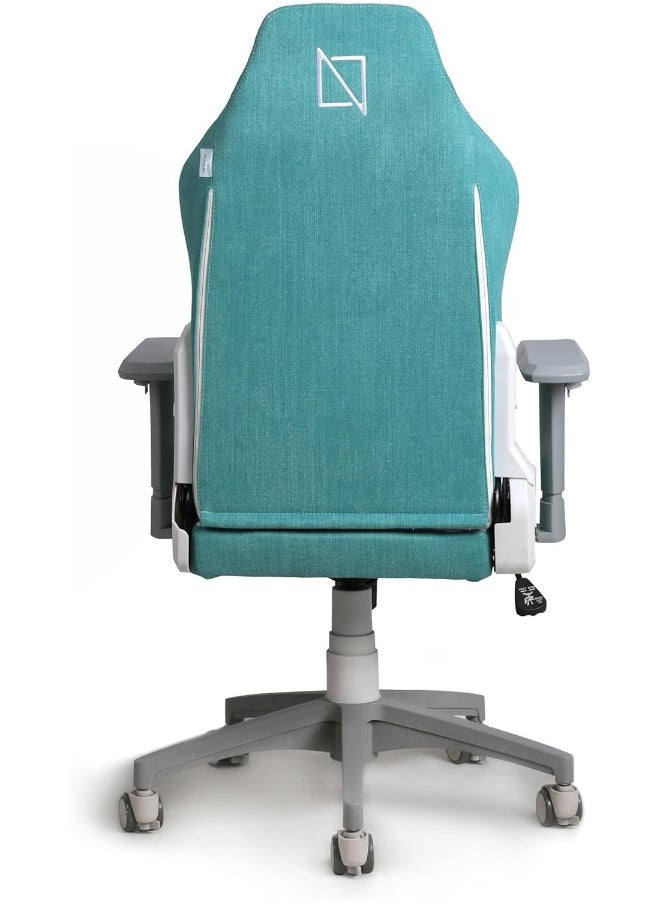 NAVODESK - Navodesk APEX JUNIOR, Kids Desk Chair with Height Adjustable Armrests, Magnetic Headrest and Lumbar Pillow (SoftFabric, Teal Blue) - Image 1