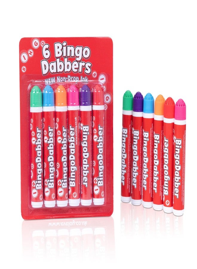 evelay Bingo Daubers Markers Mixed Colors Pens for Bingo Tickets Games - Pack of 6 - Image 1