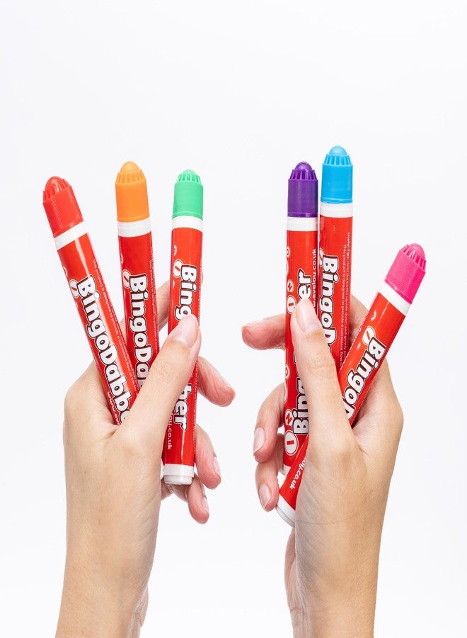 evelay Bingo Daubers Markers Mixed Colors Pens for Bingo Tickets Games - Pack of 6 - Image 3
