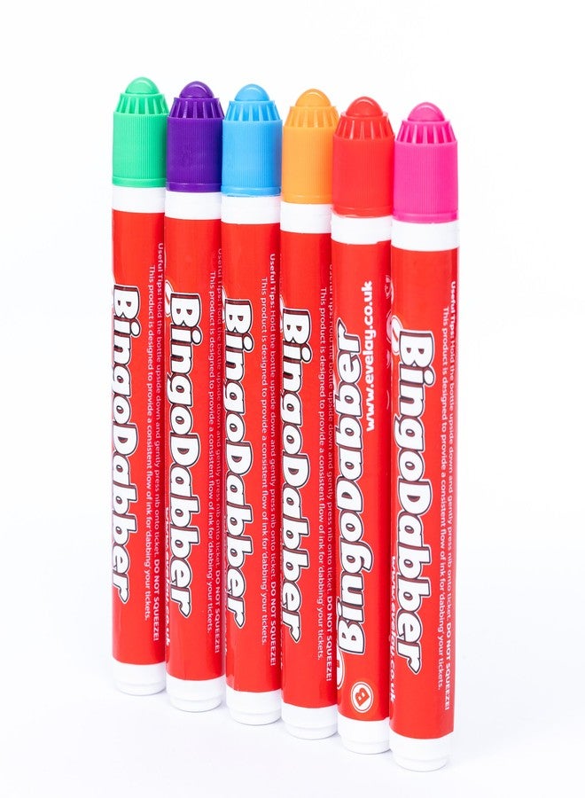 evelay Bingo Daubers Markers Mixed Colors Pens for Bingo Tickets Games - Pack of 6 - Image 5