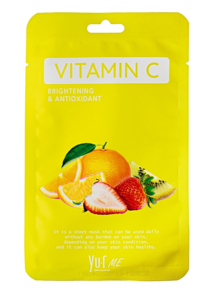 YU.R SKIN SOLUTION YuR Me Brightening&Antioxidant Vitamin C Sheet Mask  - Image 1