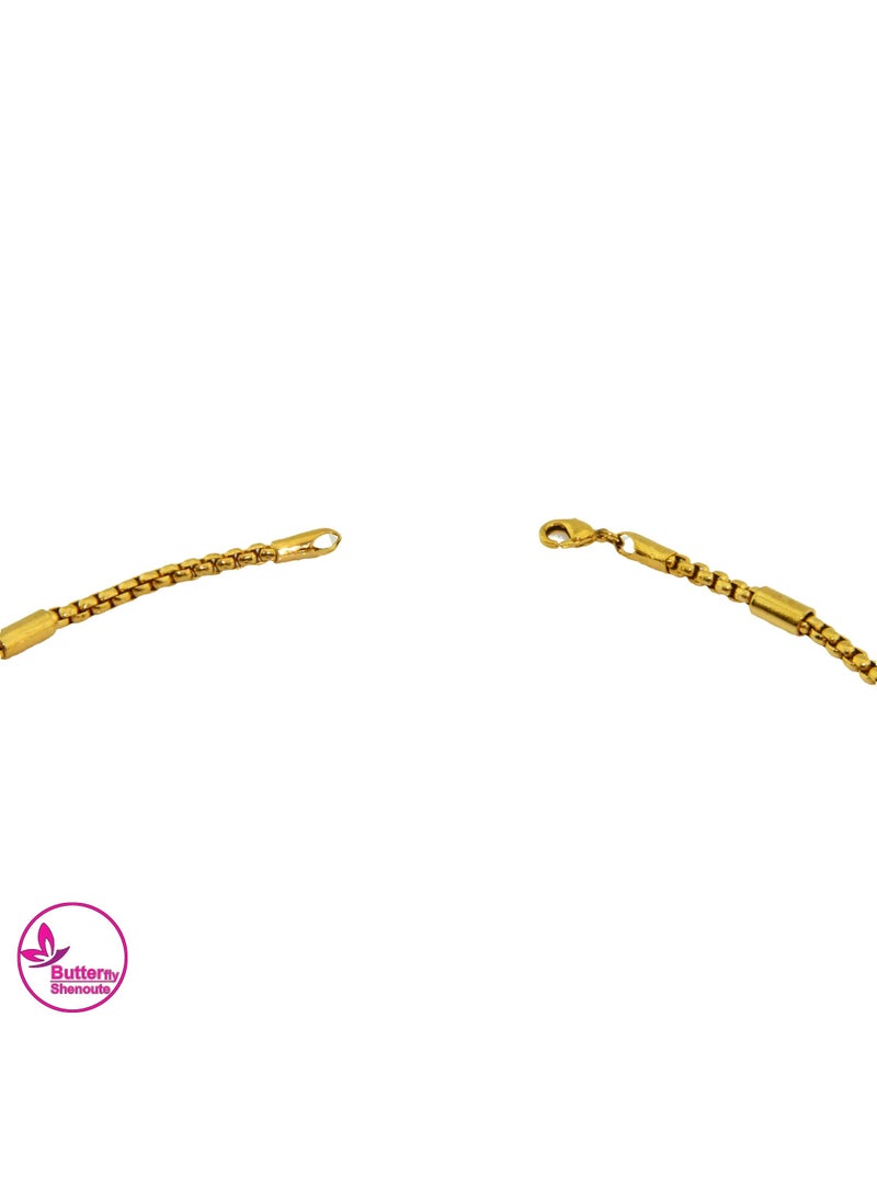 BUTTERFLY Platinum-plated Chain For Men And Women - Golden Color  - Image 3