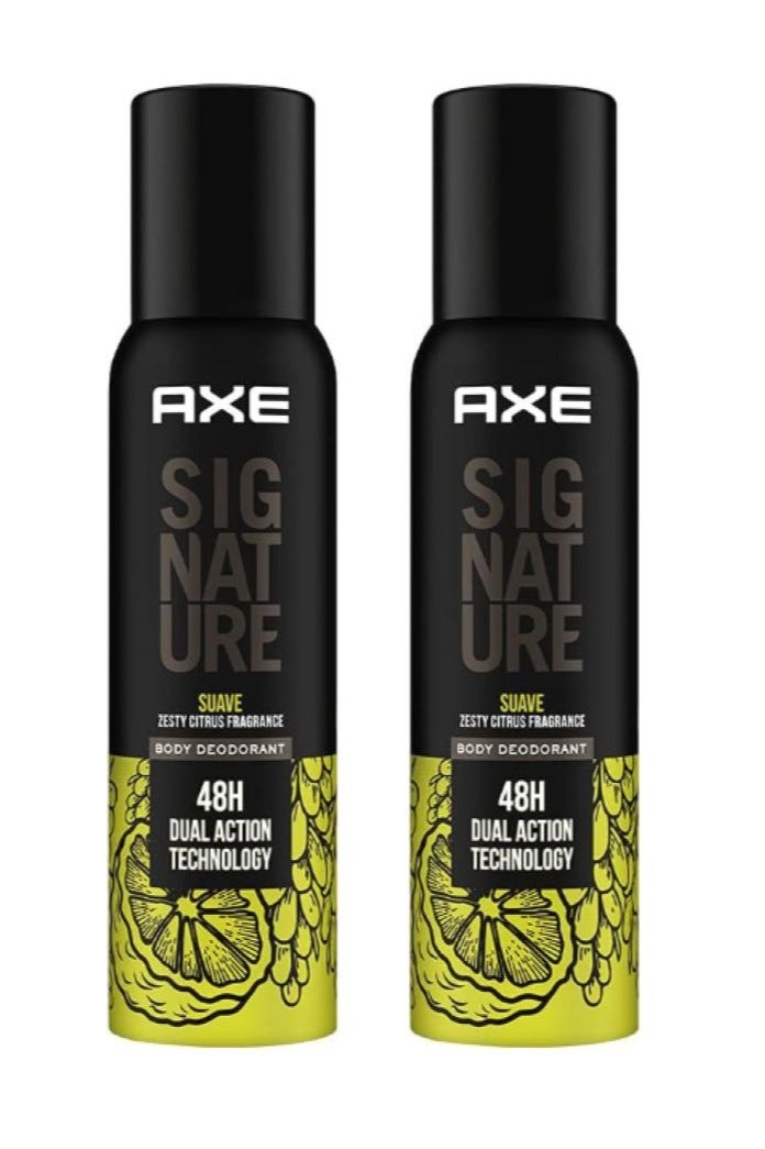 Axe Signature Suave Long Lasting No Gas Deodorant Bodyspray Perfume for Men 122ml 2PCS