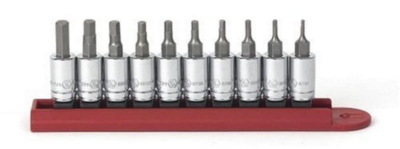 GEARWRENCH 10 Pc 14 Drive Hex Bit Socket Set SAE 80323