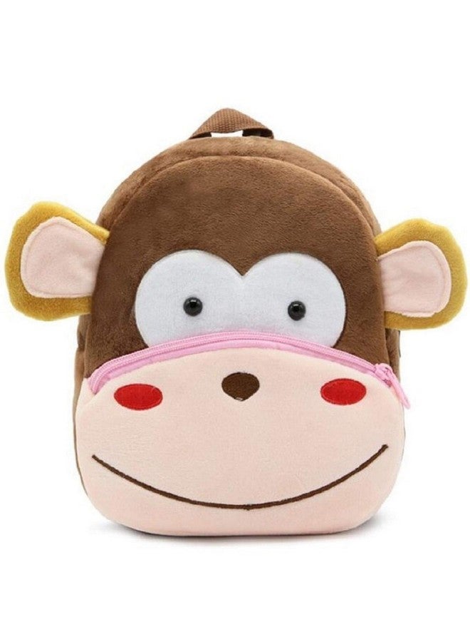 blue tree Kids School Bag Combo Soft Plush Backpack Cartoon Bags Mini Travel Bag for Children Girls Boys (Monkey & Sherpi Dog) - Image 2