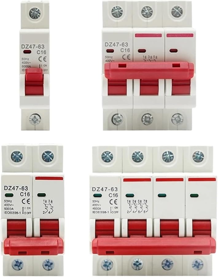 40A 1P C Type Mini Circuit Breaker MCB 400V 6KA Breaking Capacity Din Rail Mount - Image 1