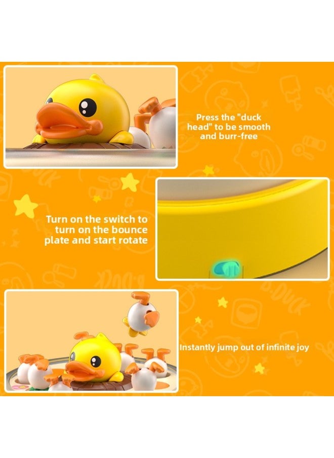 null - B.Duck Little Yellow Duck Concentration Training Parent-child Interaction Baby Educational Bounce Net Fishing Plate Toy Gift-Color:Bounce Plate + [ordinary Battery]] - Image 1