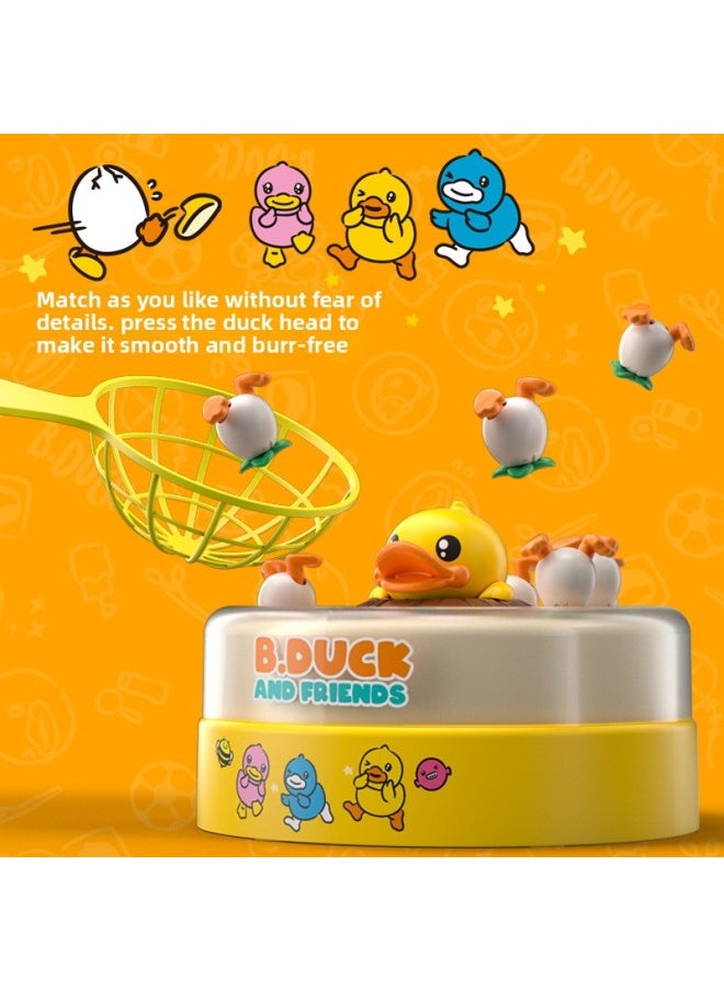null - B.Duck Little Yellow Duck Concentration Training Parent-child Interaction Baby Educational Bounce Net Fishing Plate Toy Gift-Color:Bounce Plate + [ordinary Battery]] - Image 1