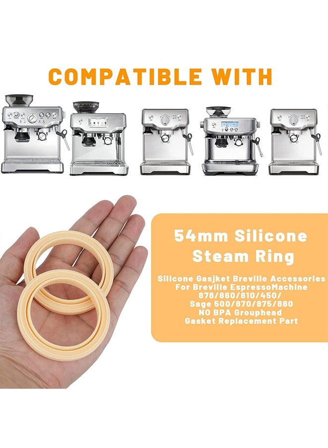 2Pcs 54mm Silicone Steam Ring Grouphead Gasket Replacement Part for Breville Espresso Machine 878 870 860 840 810 500 450  Sage 500 870 875 880 810 878  - Image 5