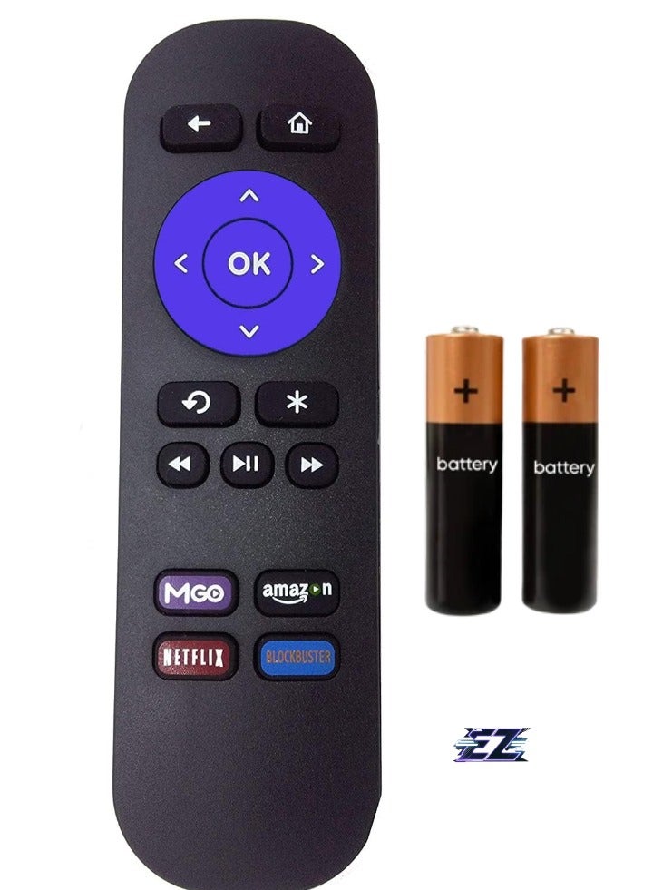 ELTRAZONE Replacement Remote for Roku Models 1, 2, and 3 - Compatible with Roku 1 (LT, HD), Roku 2 (XD, XS), Roku 3 – Does Not Work with Roku Stick or Roku TV - Image 1