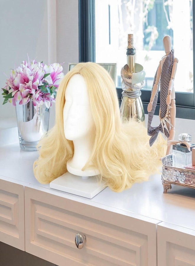AceOrbit 1 Pcs Foam Mannequin Wig Head Stands Non Topple Cosmetology Manikin Wig Head Styling Holder Base for Tabletop Display Style Model Hair Hats Hairpieces Mask Salon (White,Plastic) - Image 3