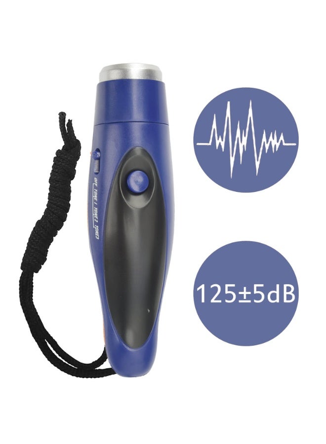 شابية صفارة إلكترونية، صفارة تعمل بالبطارية، قابلة للتعديل بثلاثة مستويات صوت مختلفة، صفارة مع حبل، صفارات إلكترونية محمولة للحكام ومدربي الكرة الطائرة والمعلمين ورياضة كرة القدم وتدريب الحيوانات الأليفة - لون أزرق - Image 1