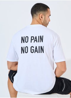 Oversized Back Slogan T-Shirt